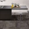 Piastrella Oxyde Carbon 60X120 Gres Effetto Cemento Metalizzato Nero