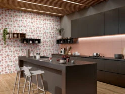 Rivestimento Paint Blossom Fard 25X40 Decoro Floreale Rosa