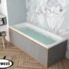 Pannello Frontale Per Vasca Idromassaggio Jacuzzi® Silk 180 Cm Cemento