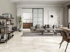 Piastrella Calacatta Gold Marbles 60x120 Gres Effetto Marmo Lappato Lucido Bianco