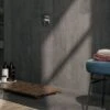 Piastrella Sottile 3,5 Mm Slim Stone Black 50x100 Gres Effetto Pietra Antracite -Vendite BagnoVivo piastrella slimstone black ambientazione 2