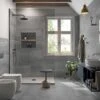 Piastrella Sottile 3,5 Mm Slim Stone Grey 50x100 Gres Effetto Pietra Grigia -Vendite BagnoVivo piastrella slimstone grey ambientazione