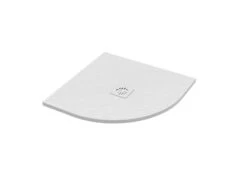 Piatto Doccia Semicircolare Crypto 80x80 H2,5 Cm In Resina Bianco