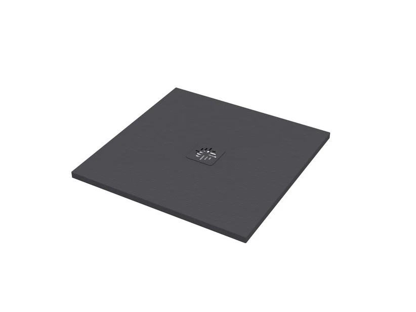 Piatto Doccia Quadrato Crypto 80x80 H2,5 Cm In Resina Grafite 3 Piatto Doccia Quadrato Crypto 80x80 H2,5 Cm In Resina Grafite