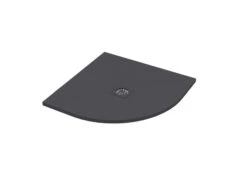 Piatto Doccia Semicircolare Crypto 80x80 H2,5 Cm In Resina Grafite