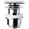 Piletta Lavabo Click Clack Quadrata H90 Mm Con Troppo Pieno Cromo -Vendite BagnoVivo piletta click quadra h90 c tp cromo