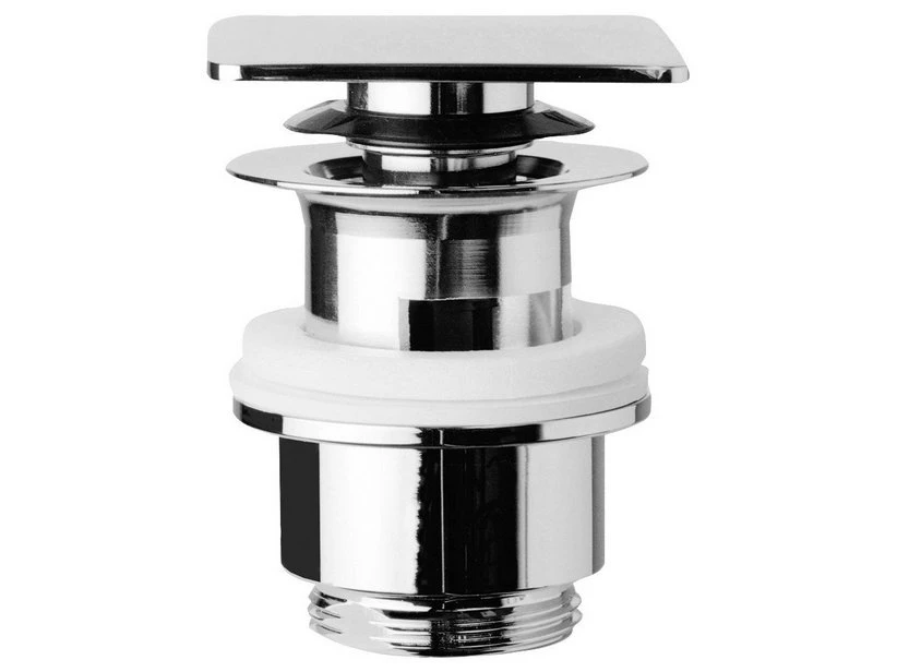 Piletta Lavabo Click Clack Quadrata H90 Mm Con Troppo Pieno Cromo 3 Piletta Lavabo Click Clack Quadrata H90 Mm Con Troppo Pieno Cromo