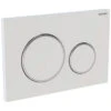 Placca Wc Geberit Sigma20 2 Pulsanti Bianco/Cromo/Bianco -Vendite BagnoVivo placca sigma20 bianco cromo bianco
