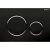 Placca Wc Geberit Sigma20 2 Pulsanti Nero/Cromo/Nero -Vendite BagnoVivo placca sigma20 nero cromo nero