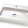 Lavabo Appoggio/Incasso Ponza 60 In Resina Opaco Bianco Carrara