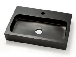 Lavabo Appoggio/Incasso Ponza 60 Nero Africa In Resina Opaco Nero Africa