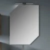 Specchio Bagno Filo Lucido 2 Angolare Raggio 45° Cm. 90X64 -Vendite BagnoVivo qubo 01 specchiera