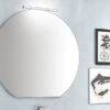 Specchio Bagno Filo Lucido Tonda Segata Cm. 90X84 -Vendite BagnoVivo qubo 12 specchiera