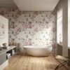 Decoro Rooms Flowers Effetto Carta Da Parati Floreale Composizione 120X120 -Vendite BagnoVivo rooms flower amb