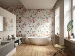 Decoro Rooms Flowers Effetto Carta Da Parati Floreale Composizione 120X120