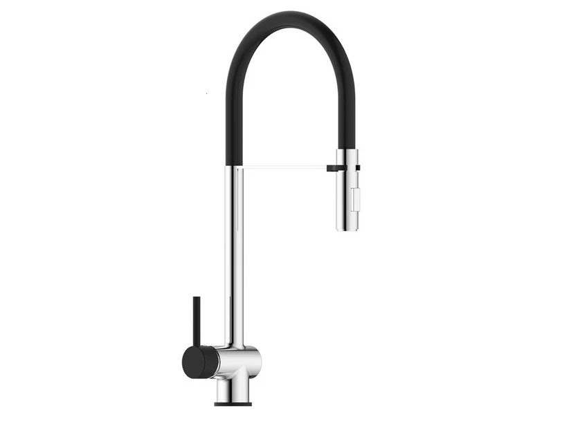 Miscelatore Per Cucina Oda Con Doccetta Cromo - Nero Opaco 3 Miscelatore Per Cucina Oda Con Doccetta Cromo - Nero Opaco