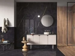 Piastrella Saint Laurent 60x120 Full Lappato Gres Effetto Marmo Nero