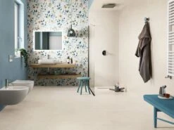 Piastrella Sottile 3,5 Mm Slim Beton White 50X100 Gres Effetto Cemento Bianco