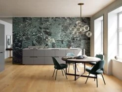 Piastrella Sottile 5 Mm Slim Verde Alpi 60X150 Gres Effetto Marmo Verde