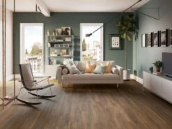 Piastrella Sottile 3,5 Mm Slim Wood Walnut 20X100 Gres Effetto Legno Noce