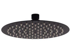 Soffione Doccia Low Ø30 Cm Acciaio Inox Tondo Nero Opaco