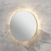 Specchio Bagno Led Queen Ø60 Con Cornice Verniciato Oro Opaco -Vendite BagnoVivo specchio bagno led queen 60 con cornice verniciato oro opaco