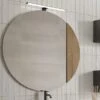 Specchio Bagno OXYGEN Ø 90 Cm. Con Inserto Impiallacciato In Legno Naturale Rovere Nodi -Vendite BagnoVivo specchio bagno oxygen 90 cm con inserto impiallacciato in legno naturale rovere nodi specchio