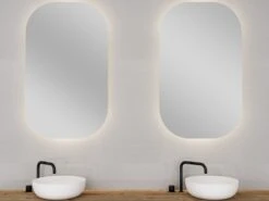 Specchio Bagno Vanity 100x60 Cm Ovale A Led Retroilluminato