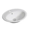 Lavabo Da Appoggio Tevere 56x48,5 In Ceramica Bianco Lucido