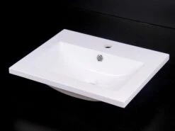 Lavabo Incasso Unitop Slim 51X40 In Resina Lucido Bianco