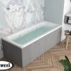 Vasca Idromassaggio Jacuzzi® Silk 180x80 Destra Con 8 Bocchette E Finitura Effetto Cemento 2 Vasca Idromassaggio Jacuzzi® Silk 180x80 Destra Con 8 Bocchette E Finitura Effetto Cemento -Vendite BagnoVivo vasca destra silk cemento
