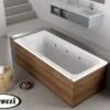 Vasca Idromassaggio Jacuzzi® Silk 180x80 Sinistra Con 8 Bocchette E Finitura Effetto Legno Dark Oak -Vendite BagnoVivo vasca sinistra silk dark oak