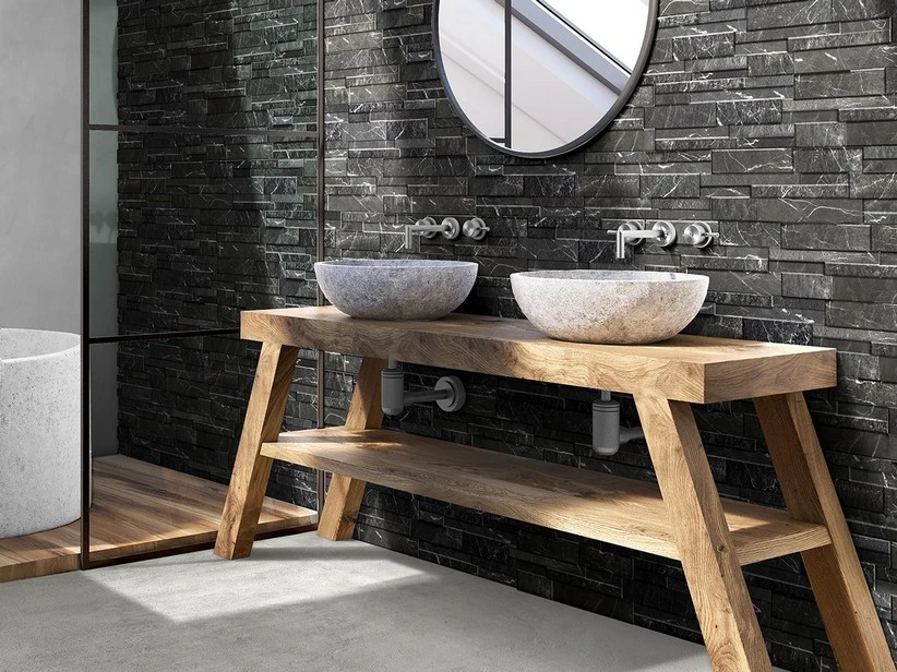 Piastrella Versilia Nero 16X39 Gres Effetto Marmo Muretto 3 Piastrella Versilia Nero 16X39 Gres Effetto Marmo Muretto