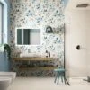 Decoro Wallart Fresco Gres Sottile Effetto Carta Da Parati Floreale Composizione 100x100 -Vendite BagnoVivo wallart fresco amb