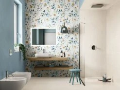 Decoro Wallart Fresco Gres Sottile Effetto Carta Da Parati Floreale Composizione 100x100