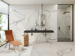 Piastrella Xlab Statuario Lappato 120X120 Gres Effetto Marmo